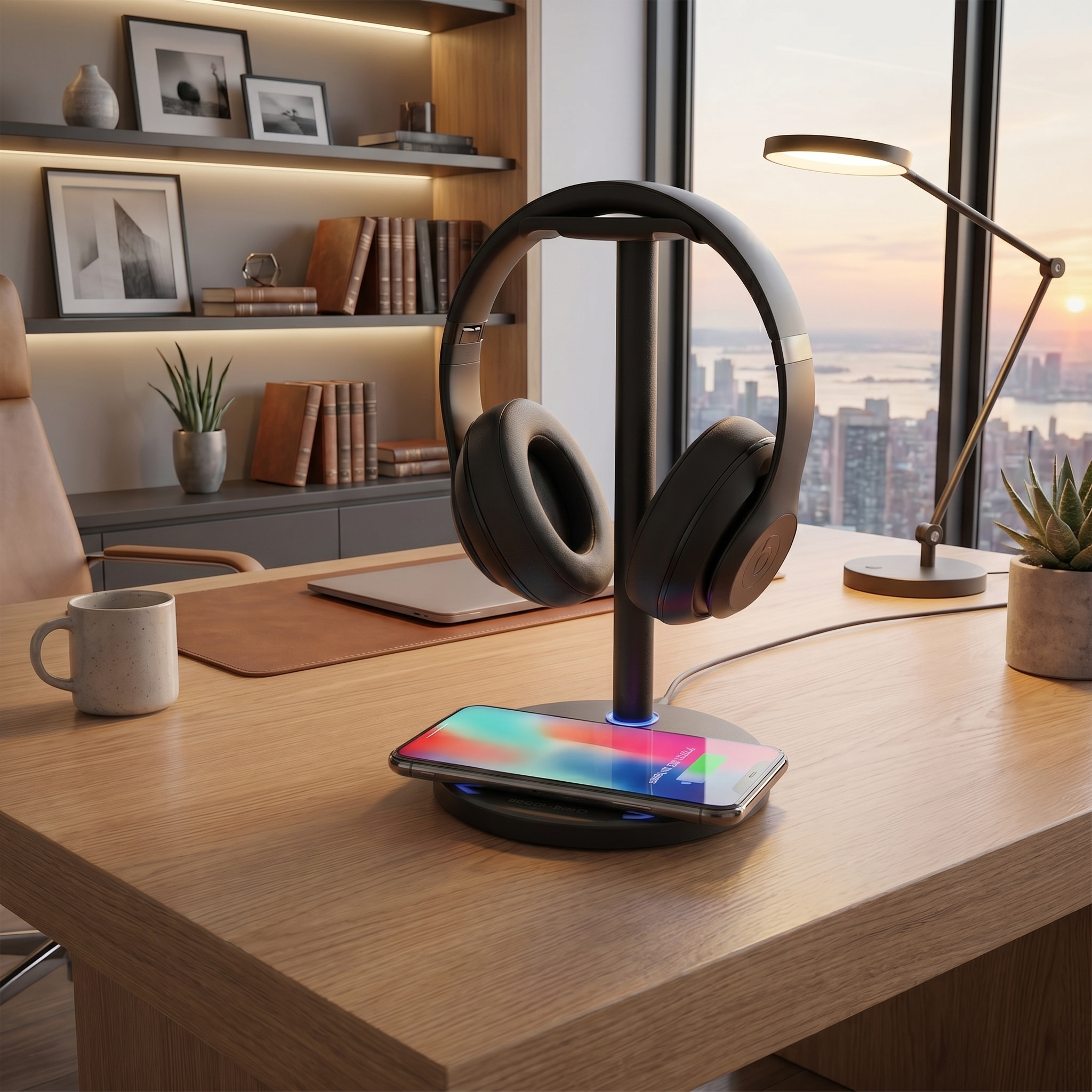 Wireless Charging Headset Stand